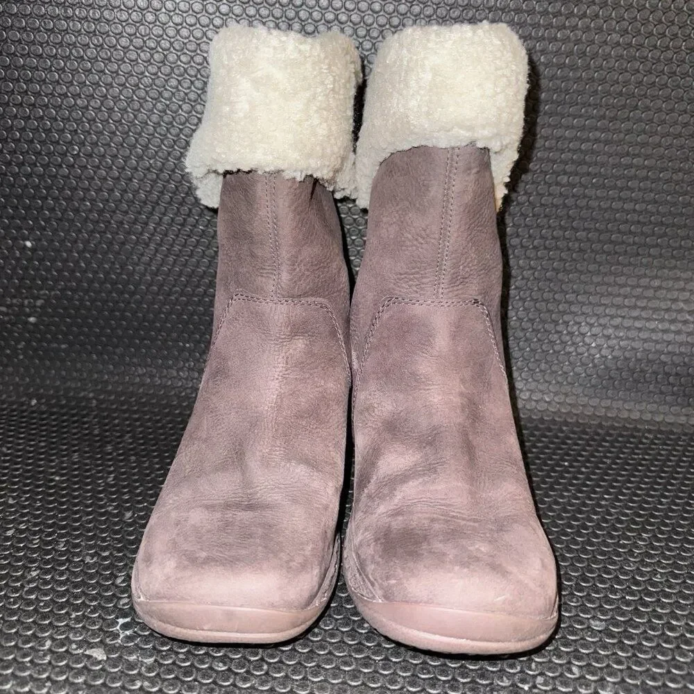 Merrell QForm2 Encore Brown Lined Low Wedge Heel Outdoor Boots Women’s Size 5.5